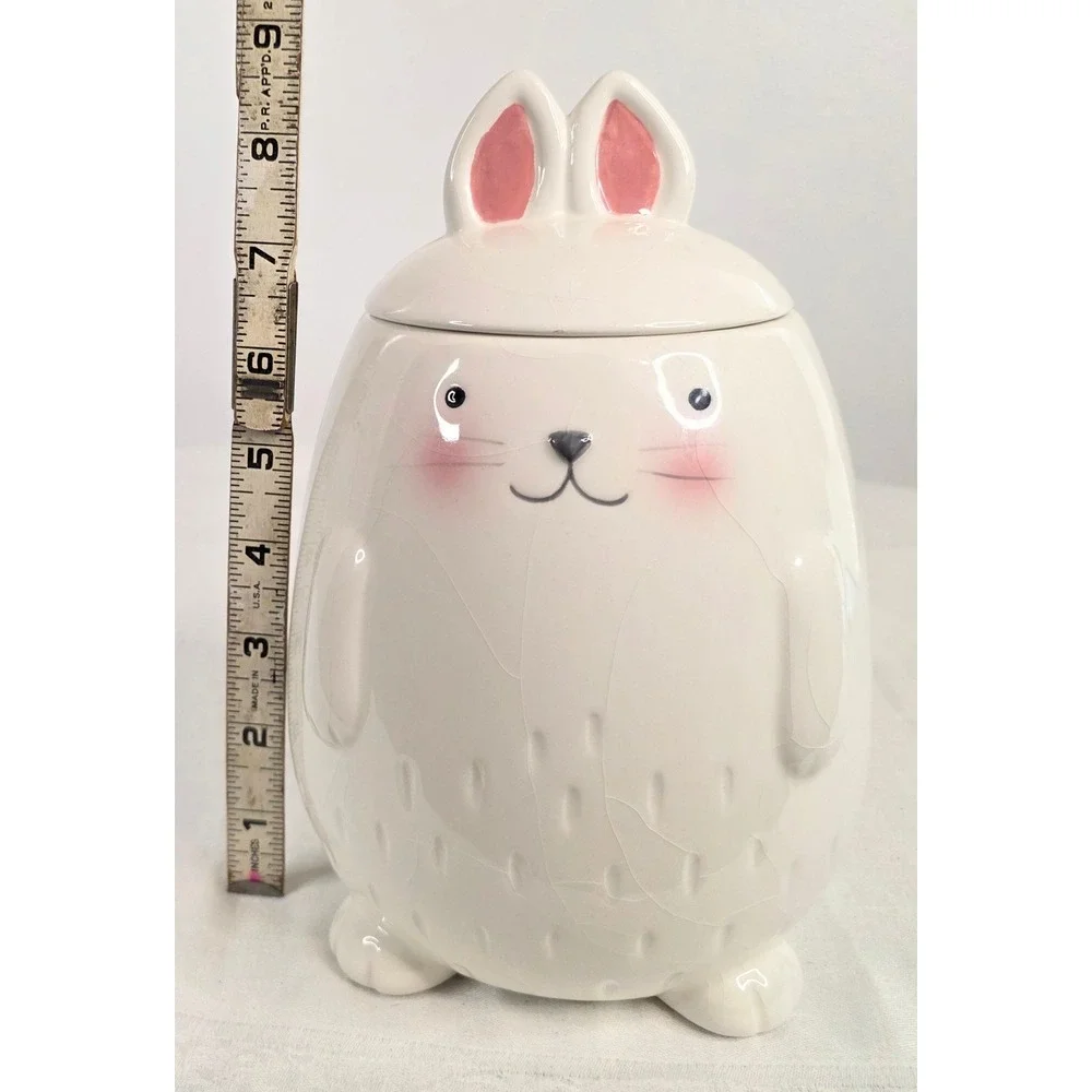 Nimble Nest by Magenta Ceramic Bunny Rabbit Cookie Jar Canister Decor 8.5in